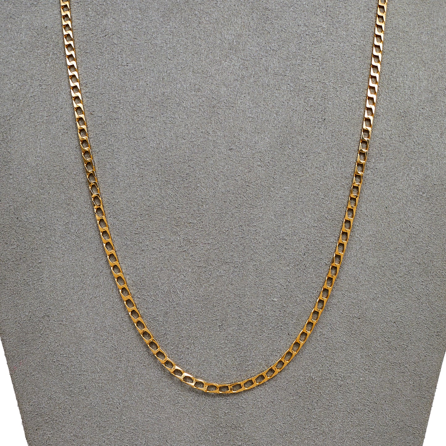 Pre-Owned 9ct Gold Curb Chain Necklace 19 Inch