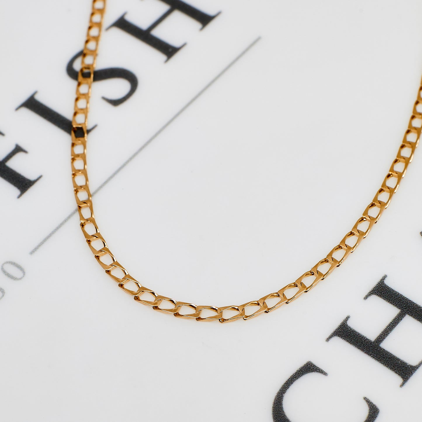 Pre-Owned 9ct Gold Curb Chain Necklace 19 Inch