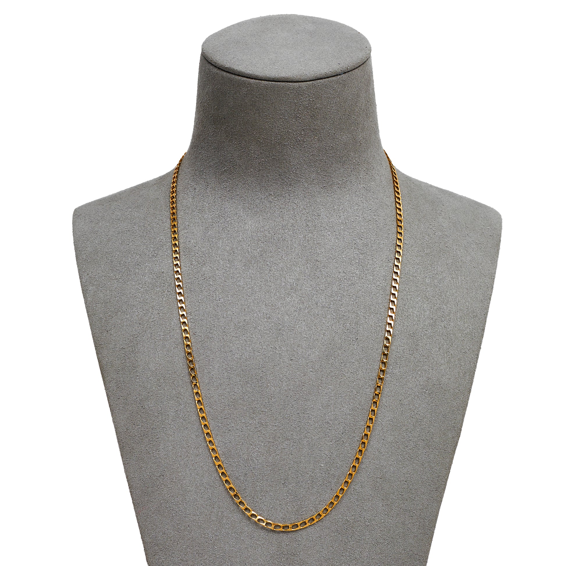 Pre-Owned 9ct Gold Curb Chain Necklace 19 Inch