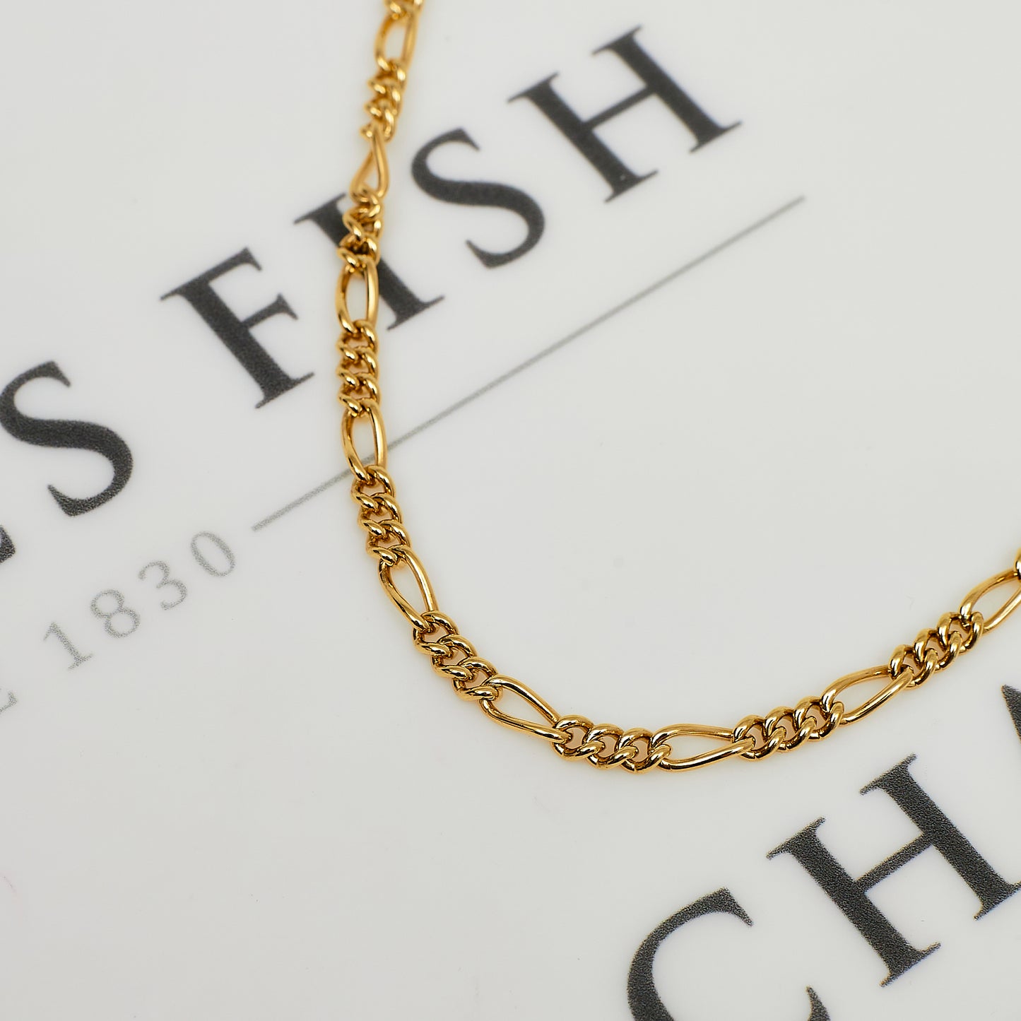 Pre-Owned 9ct Gold Figaro Chain Necklace 22 Inch