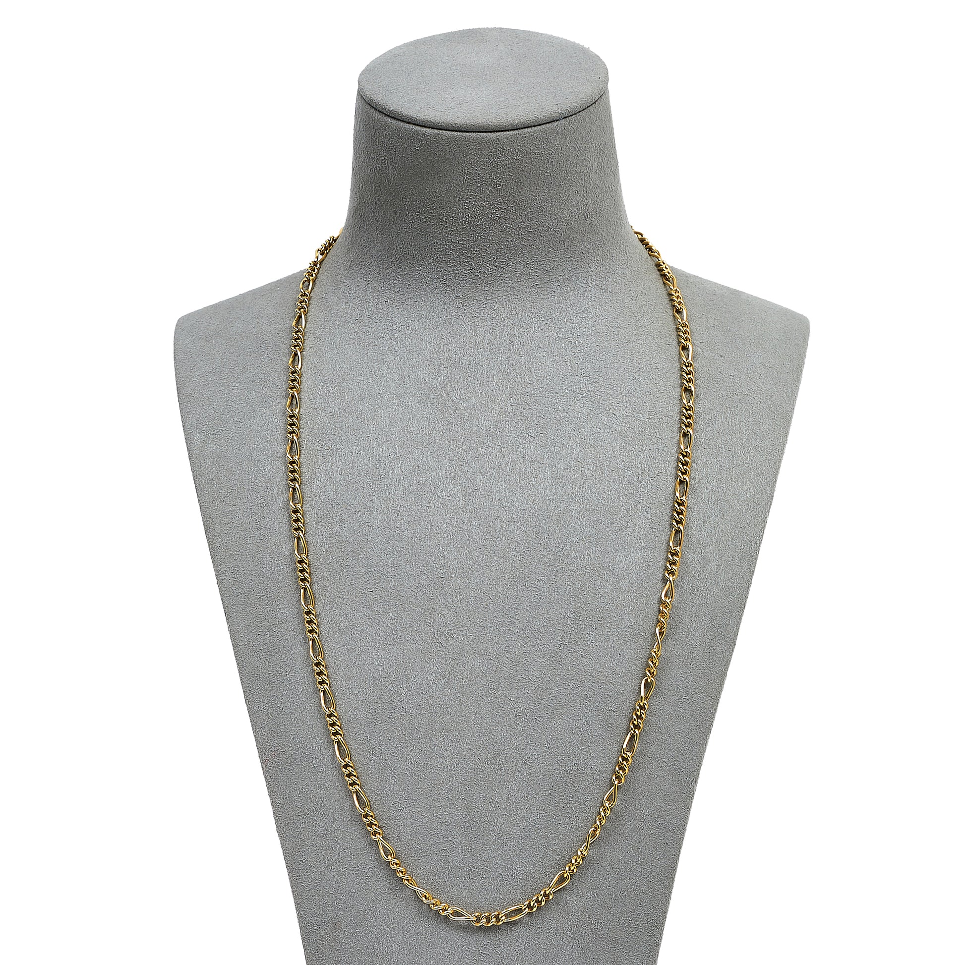 Pre-Owned 9ct Gold Figaro Chain Necklace 22 Inch