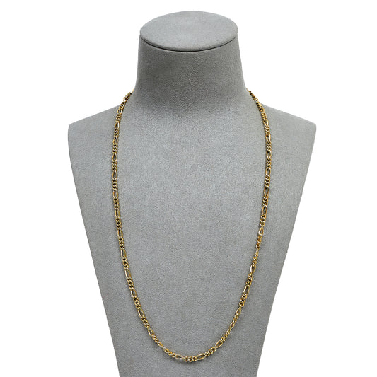 Pre-Owned 9ct Gold Figaro Chain Necklace 22 Inch