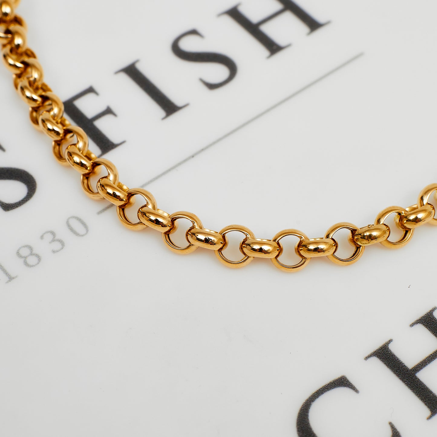 Pre-Owned 18ct Gold 6mm Belcher Chain Bracelet 8 Inch