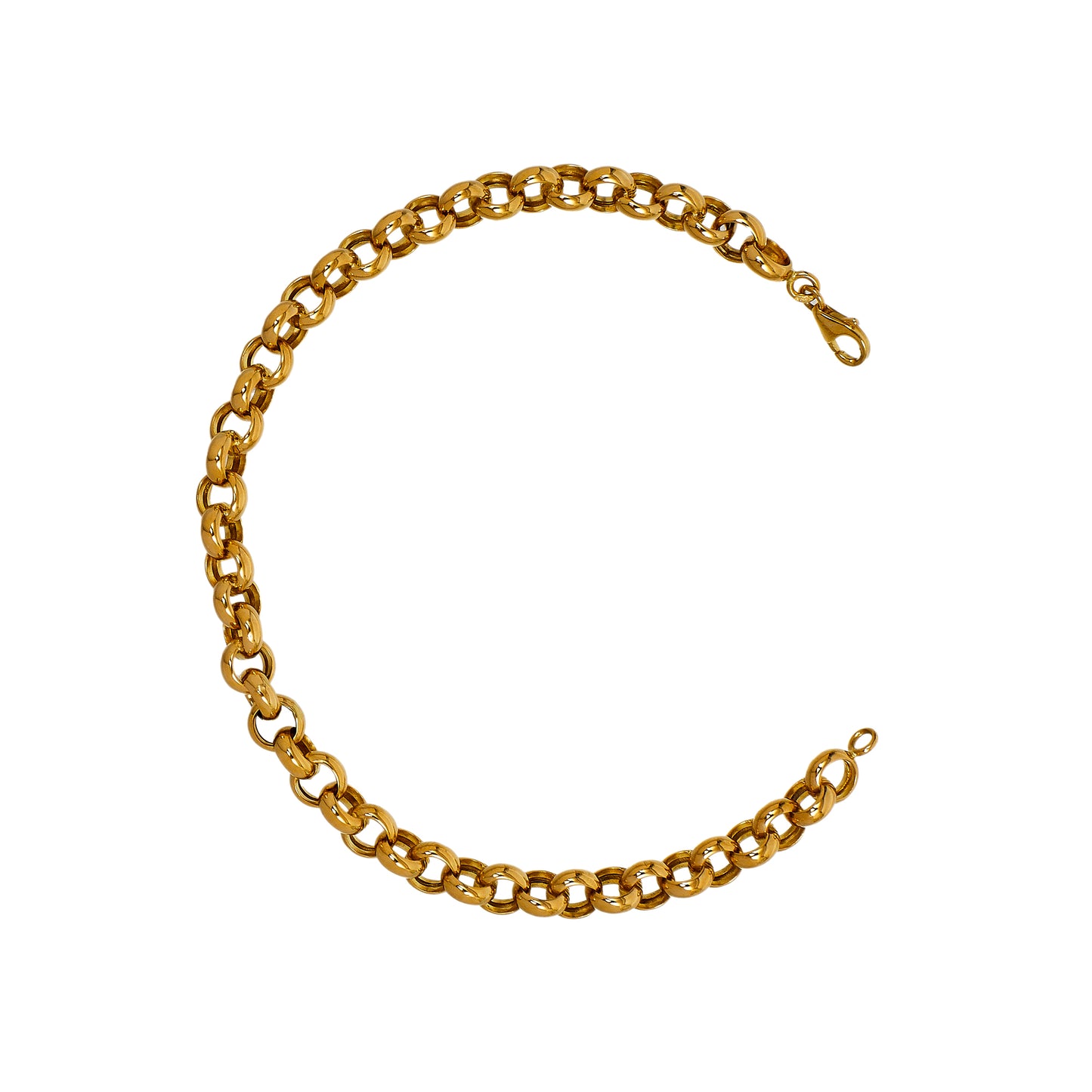 Pre-Owned 18ct Gold 6mm Belcher Chain Bracelet 8 Inch