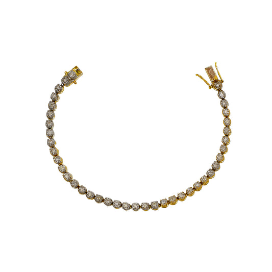 Pre-Owned 14ct Gold 0.75ct Diamond Tennis Bracelet 7 Inch