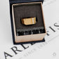 Pre-Owned 14ct Gold 4 Diamond Rectangle Signet Ring Size L.5