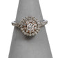 Pre-Owned 14ct White Gold Diamond Cluster Ring Size N