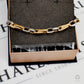 Pre-Owned 14ct Gold 2 Tone Link Chain Bracelet 8 Inch