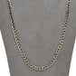 Pre-Owned 14ct White Gold Curb Chain Necklace 24 Inch