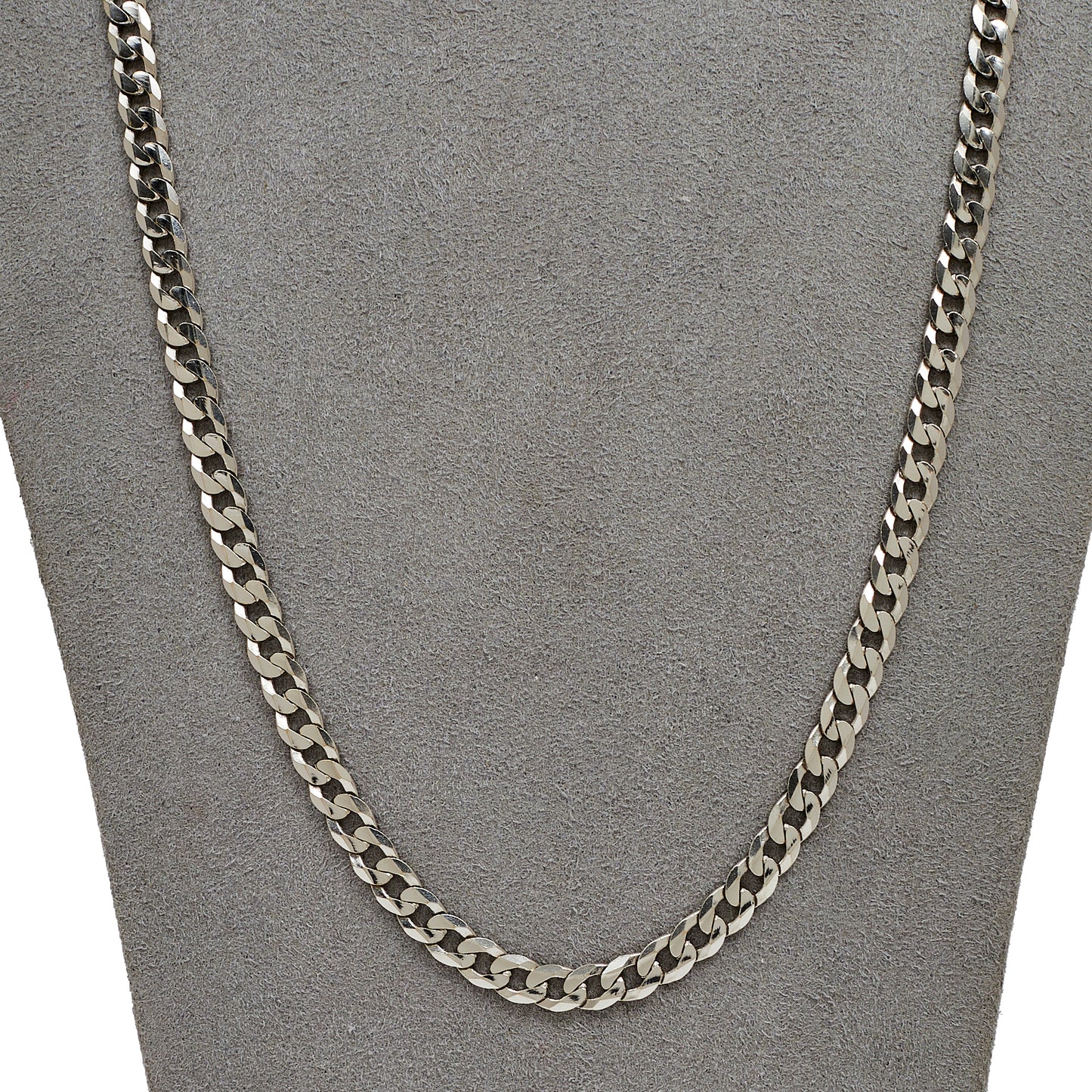 Pre-Owned 14ct White Gold Curb Chain Necklace 24 Inch
