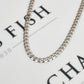 Pre-Owned 14ct White Gold Curb Chain Necklace 24 Inch