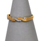 Pre-Owned 14ct Gold & CZ Twist Band Ring Size O