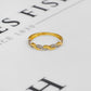 Pre-Owned 14ct Gold & CZ Twist Band Ring Size O
