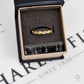 Pre-Owned 14ct Gold & CZ Twist Band Ring Size O