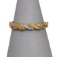 Pre-Owned 14ct Gold & CZ Twist Band Ring Size O