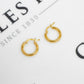 Pre-Owned 14ct Gold Creole Hoop Earrings 15mm