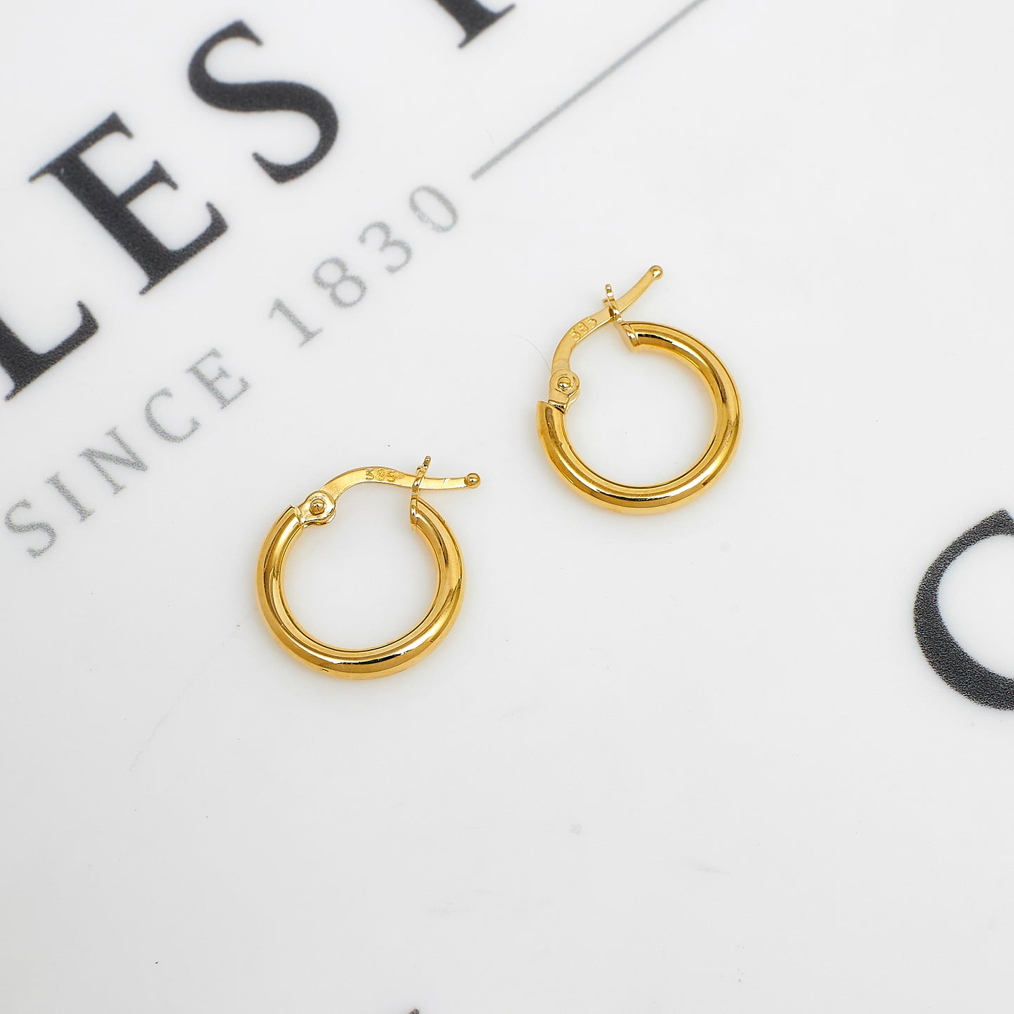 Pre-Owned 14ct Gold Creole Hoop Earrings 15mm