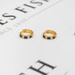 Pre-Owned 14ct Gold Blue & White CZ Set Hoop Earrings