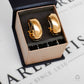 Pre-Owned 14ct Gold Oval Hoop Omega Clip Earrings