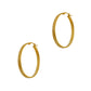 Pre-Owned 14ct Gold Greek Key Oval Creole Hoop Earrings 