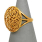 Pre-Owned 18ct Gold Filigree Rose Design Ring Size N