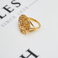 Pre-Owned 18ct Gold Filigree Rose Design Ring Size N