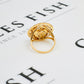 Pre-Owned 18ct Gold Filigree Rose Design Ring Size N