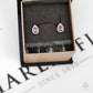 Pre-Owned 18ct White Gold Pink Sapphire & Diamond Earrings