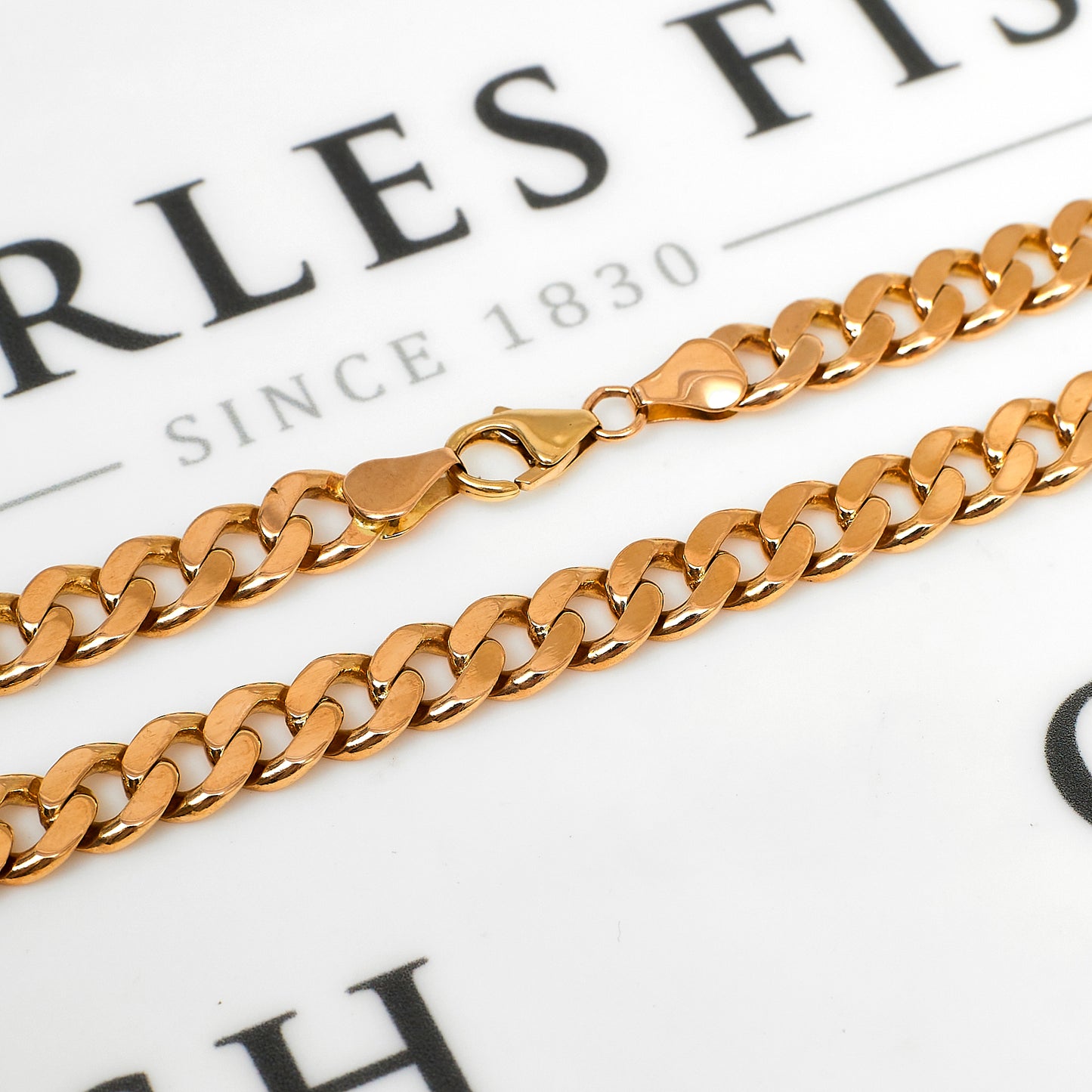 Pre-Owned 9ct Gold Curb Chain Necklace 21 Inch