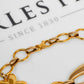 Pre-Owned 18ct Gold Oval & Flower Link Bracelet 8 Inch