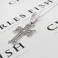 Pre-Owned 9ct White Gold & CZ Cross Pendant