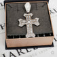 Pre-Owned 9ct White Gold & CZ Cross Pendant