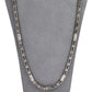 Pre-Owned 9ct White Gold Hollow Rectangle Chain Necklace