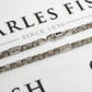 Pre-Owned 9ct White Gold Hollow Rectangle Chain Necklace