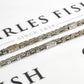 Pre-Owned 9ct White Gold Hollow Rectangle Chain Necklace