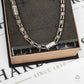 Pre-Owned 9ct White Gold Hollow Rectangle Chain Necklace