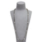 Pre-Owned 9ct White Gold Hollow Rectangle Chain Necklace