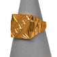 Pre-Owned 22ct Gold Mens Patterned Square Signet Ring Size X