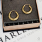 Pre-Owned 9ct Gold Swirl Pattern Creole Hoop Earrings