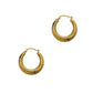Pre-Owned 9ct Gold Swirl Pattern Creole Hoop Earrings