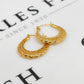 Pre-Owned 9ct Gold Scalloped Edge Creole Hoop Earrings