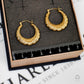 Pre-Owned 9ct Gold Scalloped Edge Creole Hoop Earrings