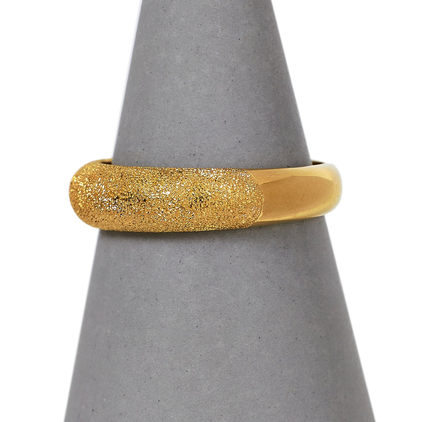 Pre-Owned 9ct Gold Sand Blasted Band Ring Size O.5
