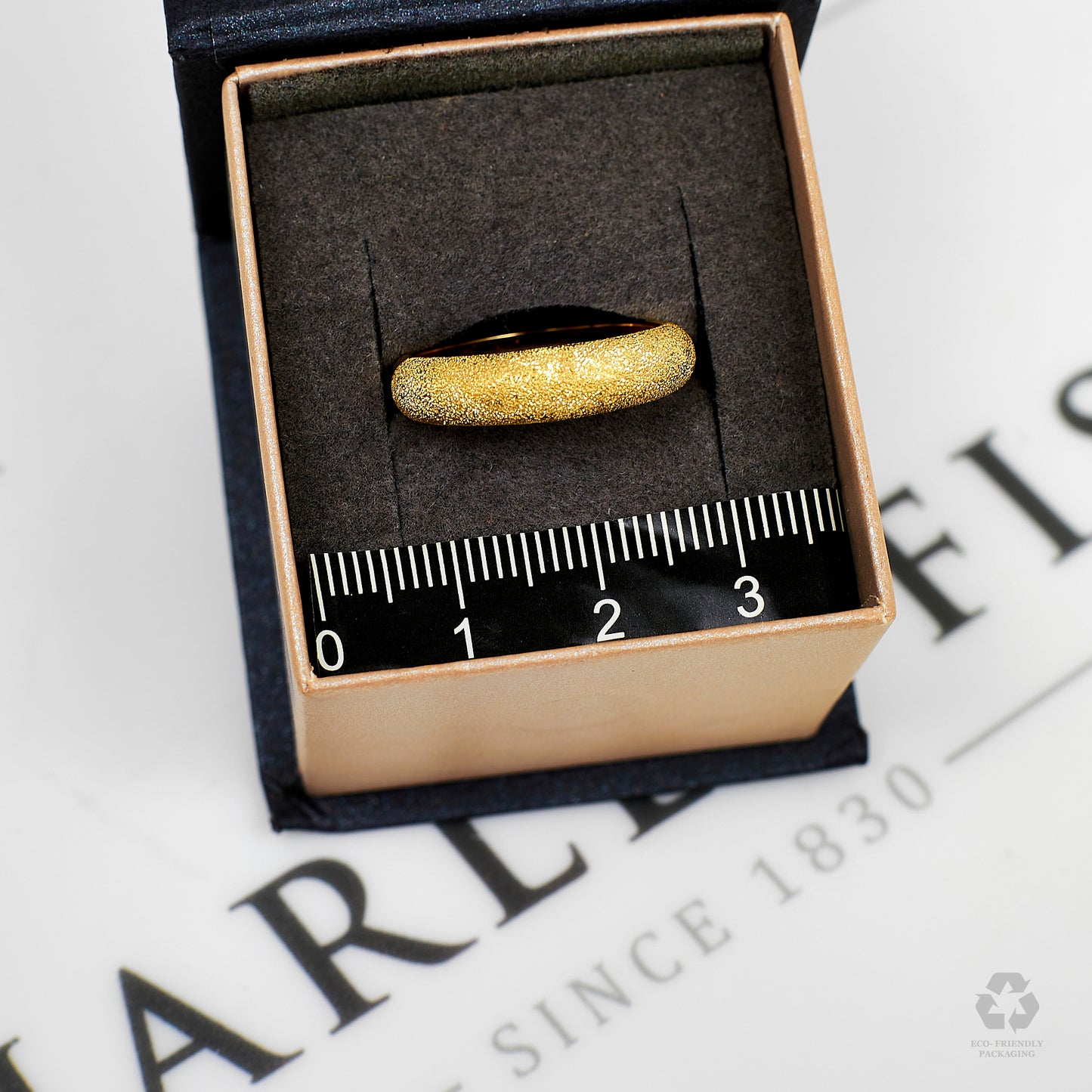 Pre-Owned 9ct Gold Sand Blasted Band Ring Size O.5