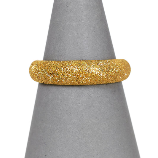Pre-Owned 9ct Gold Sand Blasted Band Ring Size O.5