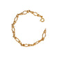 Pre-Owned 9ct Gold Hollow Rhombus Shaped Link Bracelet