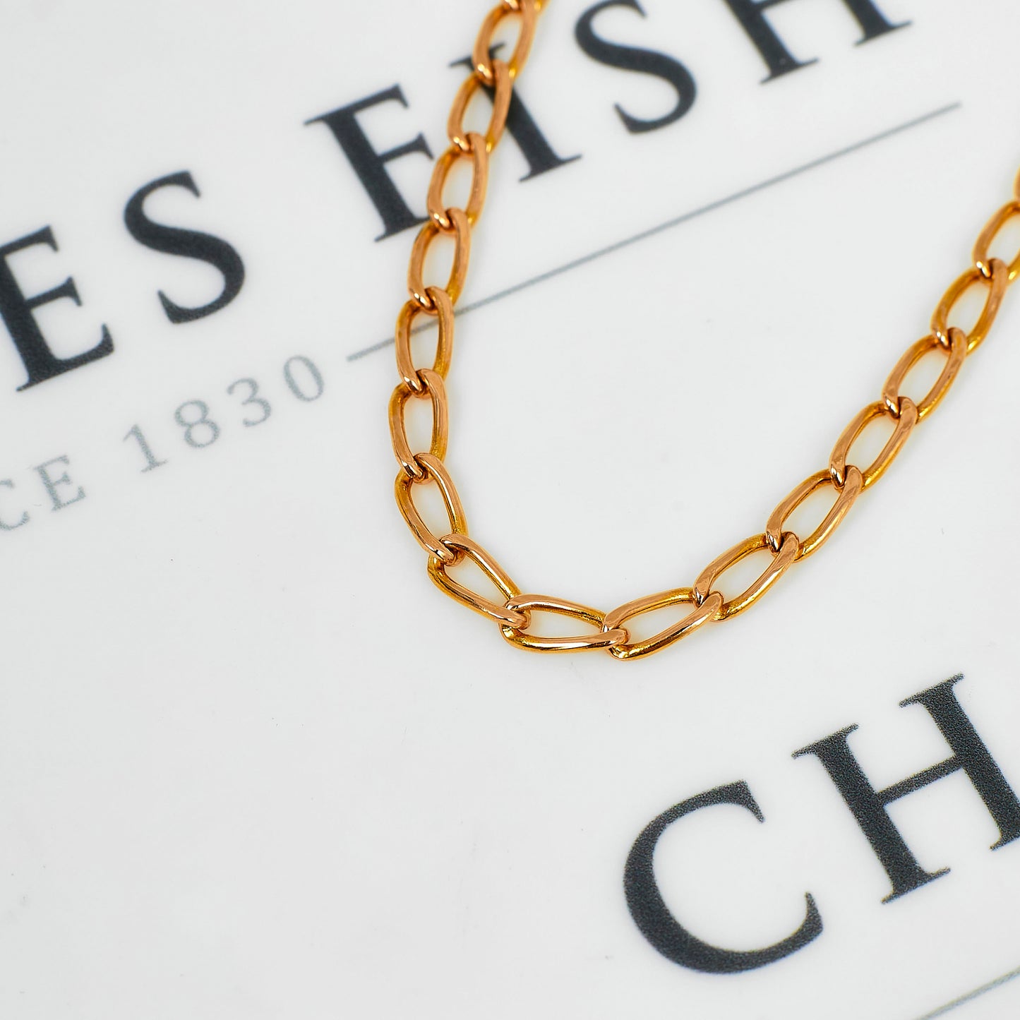 Pre-Owned 9ct Gold Hollow Oval Link Curb Chain Necklace
