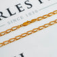 Pre-Owned 9ct Gold Hollow Oval Link Curb Chain Necklace