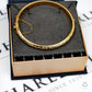 Pre-Owned 9ct Gold Patterned Hinged Bangle & Safety Chain