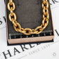 Pre-Owned 18ct Gold 13mm Oval Belcher Link Necklace 19 Inch